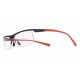 lunettes de vue nike 7071/2 noir mat et rouge 011
