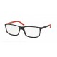 lunettes de vue ralph lauren ph2126 noir matt et rouge 5504