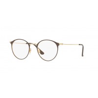 lunettes de vue ray ban rx 6378 dorée et marron 2905